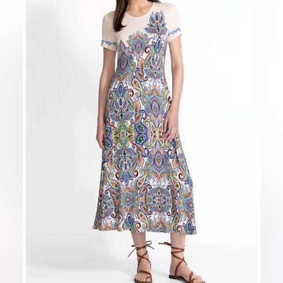 🆕Johnny Was - THE JANIE FAVORITE CAP SLEEVE DRESS Size X-Small NWT - Picture 4 of 13